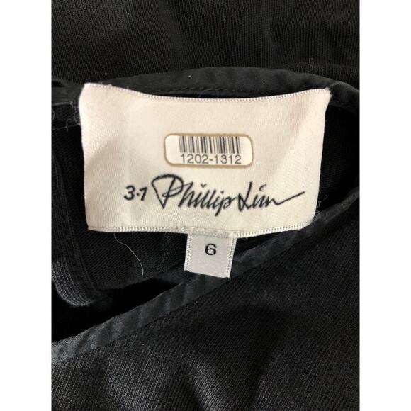 3.1 Phillip Lim Poplin Overlay Dress Boxy Topstitching Mini Black 6 - Picture 6 of 9